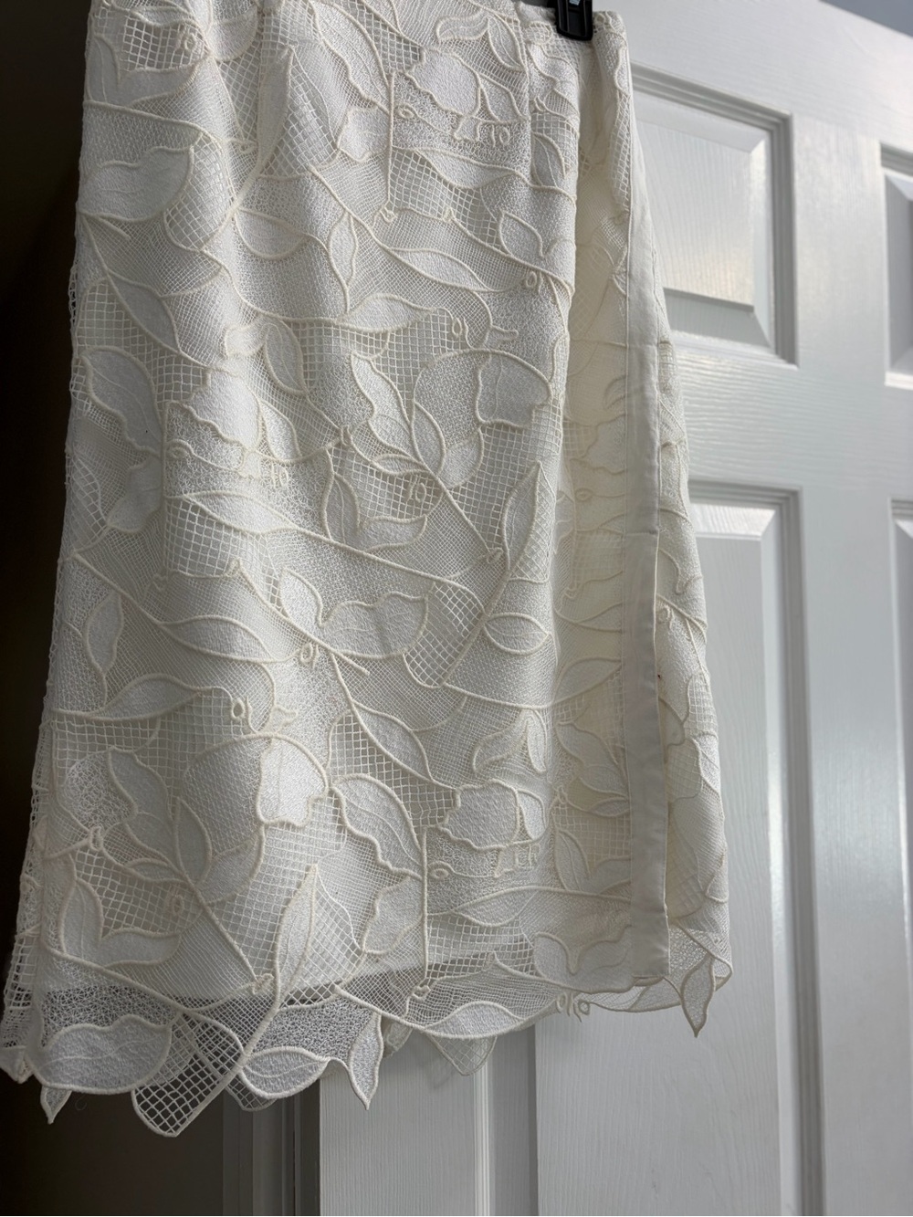 Jason Wu Cream Lace A-Line Skirt